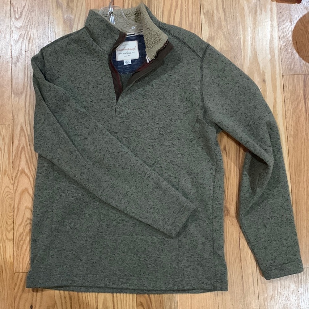 Weatherproof Vintage Long-sleeve Green Warm Shirt Medium